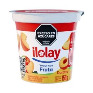 Yogur Ilolay Entero  Colchon Durazno X160Grs