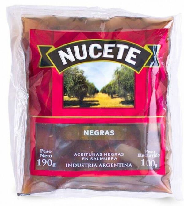 Aceitunas Nucete Negras En Sachet x100Gr