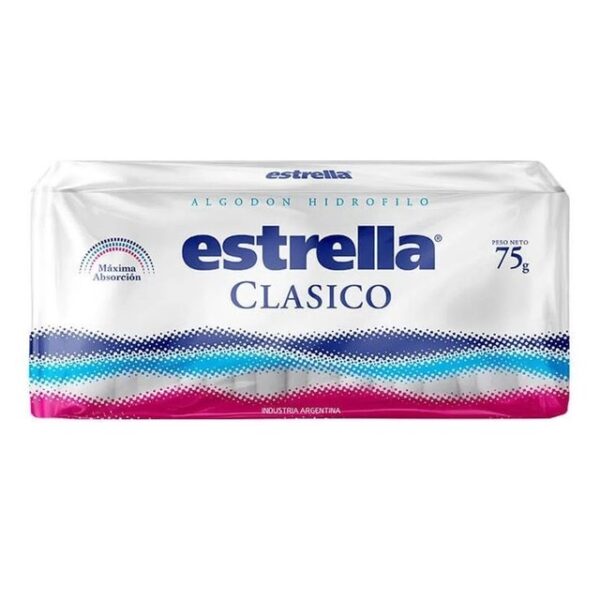 Algodón Hidrófilo Estrella Clásico X 75 Gr