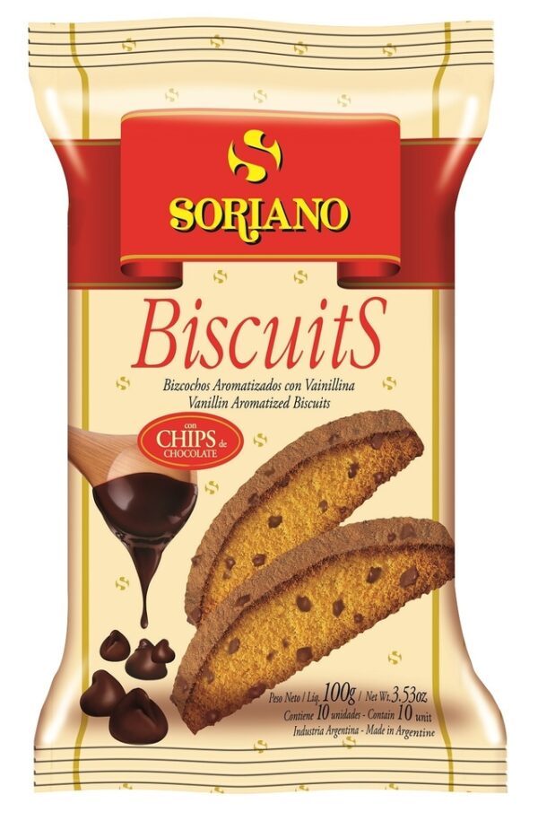 Soriano Biscuits Con Chips X 100 Gr