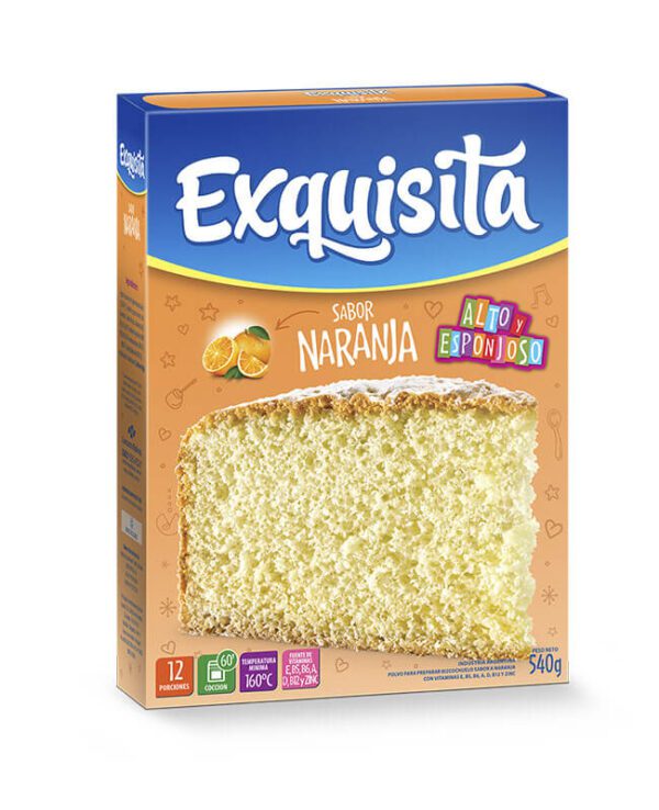 Bizcochuelo Exquisita Sabor Naranja Caja x540Gr