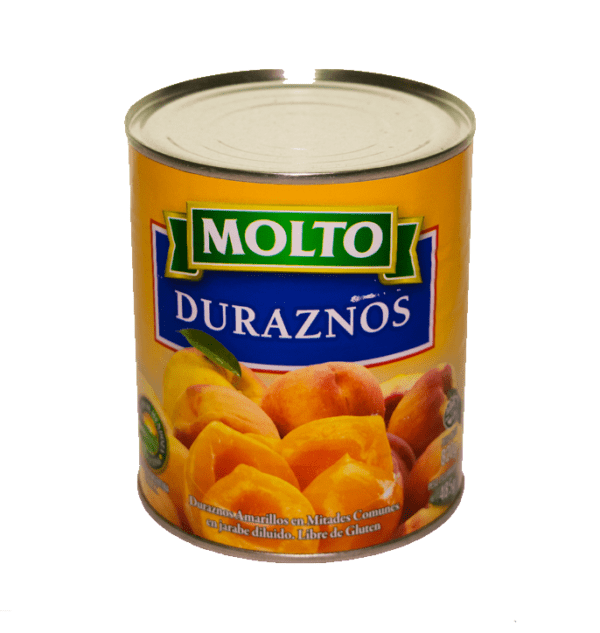 Duraznos Amarillos En Mitades Molto Lata X820Gr.