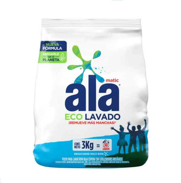 Jabón En Polvo Ala Matic Eco Lavado X3 Kg