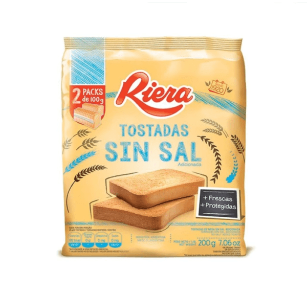 Tostadas Riera Sin Sal X 200 Gr