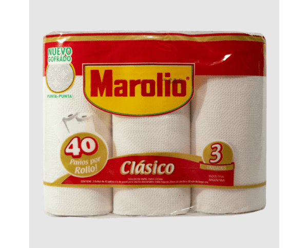 Rollos De Cocina Marolio X 40 Mts X 3 U