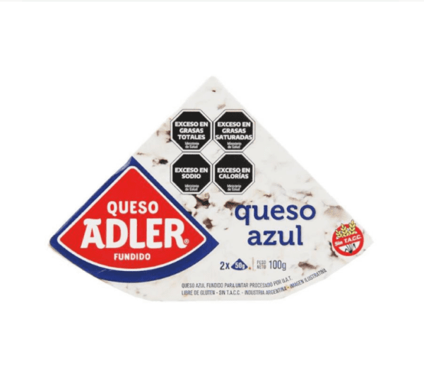 Queso Fundido Adler Sabor Queso Azul X 100 Gr