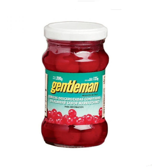 Cerezas Descarozadas Confitadas En Almibar Sabor Maraschino Gentleman