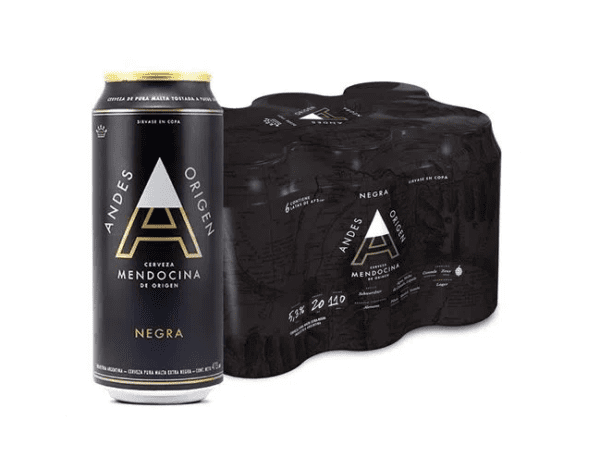 Cerveza Andes Negra Pack X 6 Latas 473Cc