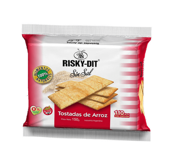 Tostadas De Arroz Risky-Dit Sin Sal X 150 Gr