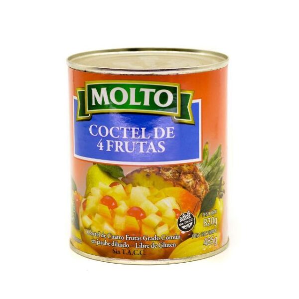 Coctel De 4 Frutas Molto X 820 Gr