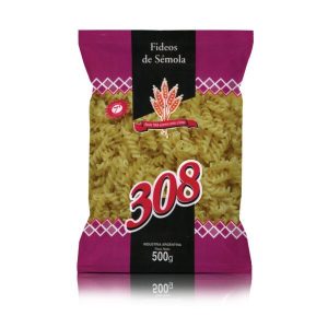 Fideos 308 Tirabuzon De Semola X 500Gr