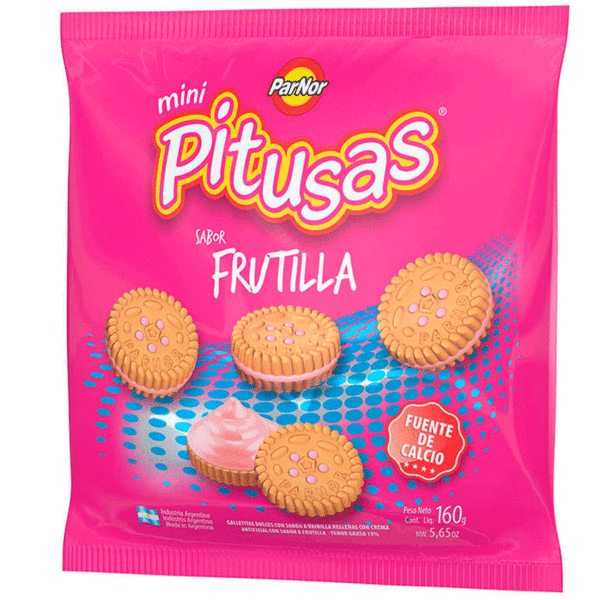 Galletitas Mini Pitusas Sabor Frutilla Par Nor X 160 Gr