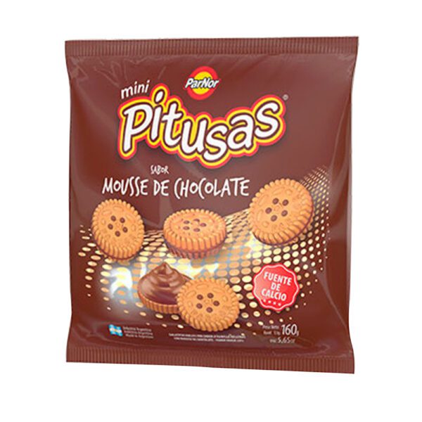 Galletitas Mini Pitusas Sabor Mousse De Chocolate Par Nor X 160 Gr