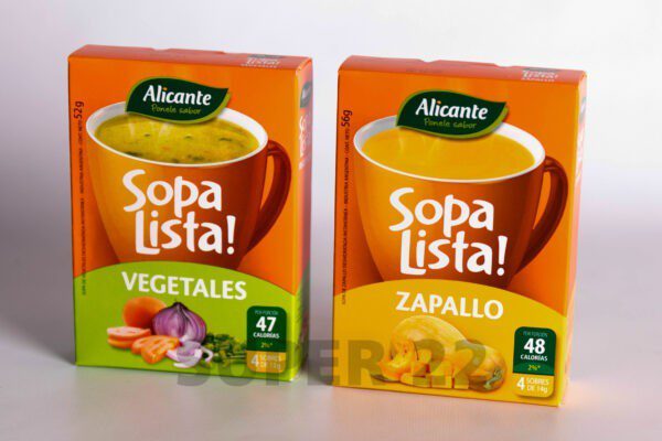 Sopa Lista Alicante Vegetales X 4 Sobres X 13 G