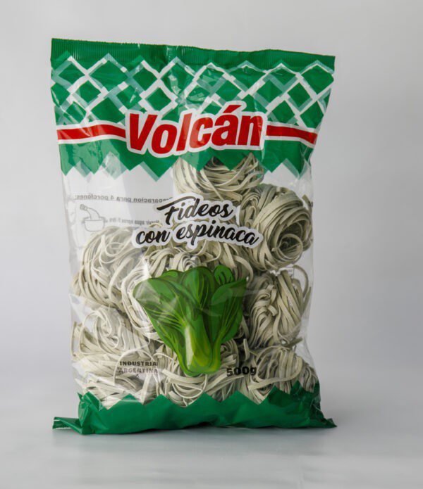 Fideos Nido Con Espinaca Volcán X500Gr.