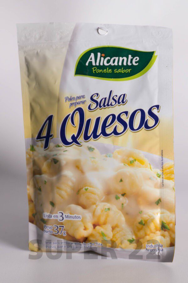 Polvo Alicante Para Preparar Salsa 4 Quesos X 37 Gr