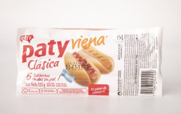 Salchichas Patyviena Clásica X 6 U X 225 G