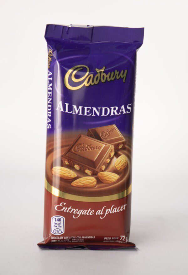 Chocolate Cadbury Almendras X72Grs.