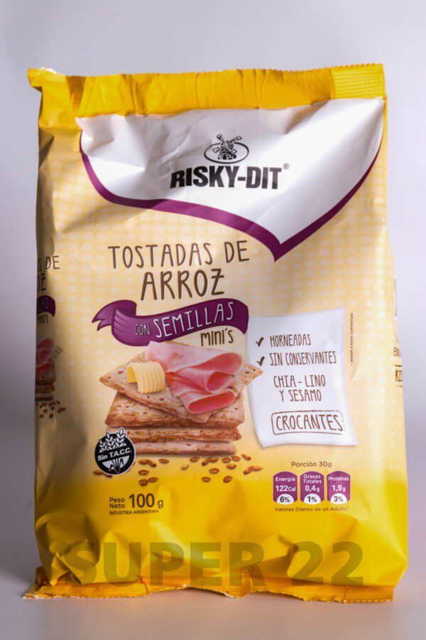 Mini Tostadas Risky-Dit De Arroz Con Semillas X 100 G