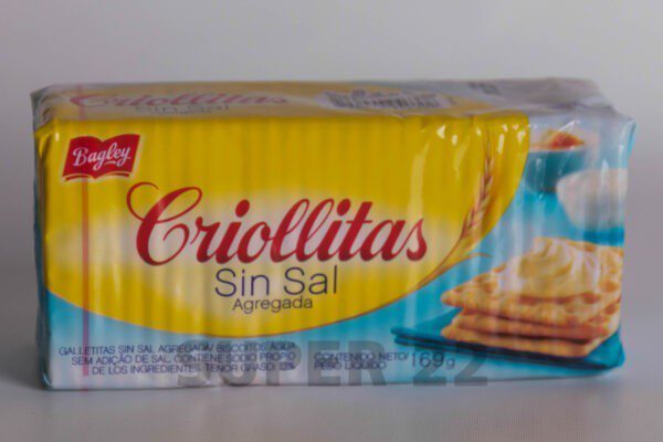 Galletitas Criollitas Sin Sal X 169 Grs.