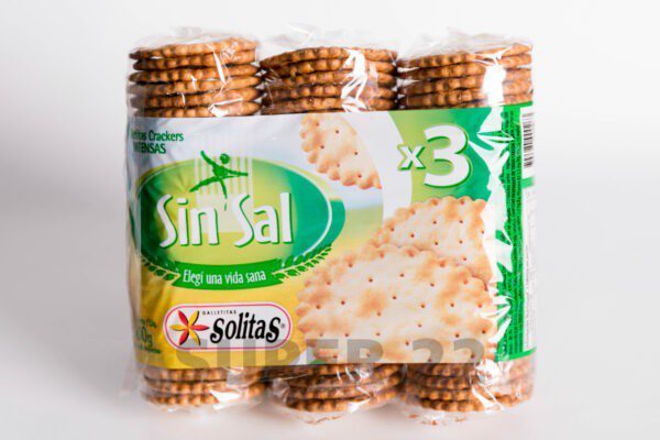 Galletitas Solitas Crackers Sin Sal X3 X 300 Gr.