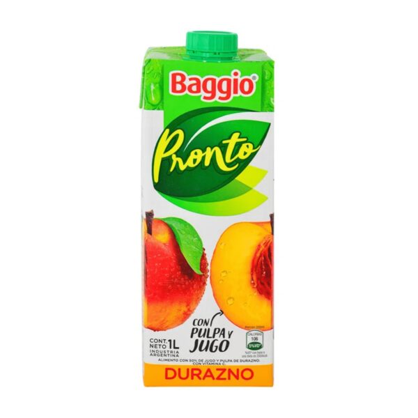 Jugo Baggio Sabor Durazno X 1Lt