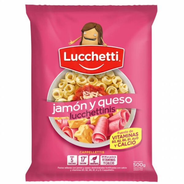 Lucchettinis De Jamon Y Queso. Lucchetti. X500 G