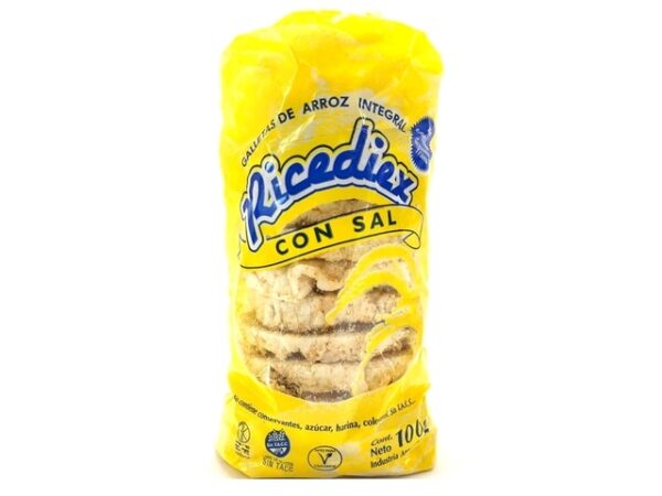 Ricediex Galletas De Arroz Integral Con Sal X 100 Gr.