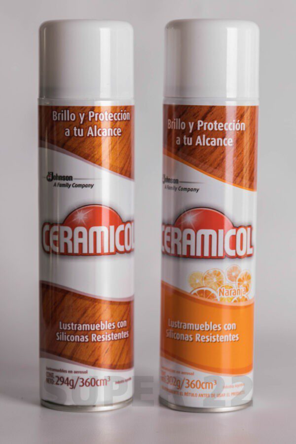 Lustramuebles Ceramicol Aerosol Naranja X 360 Cm³