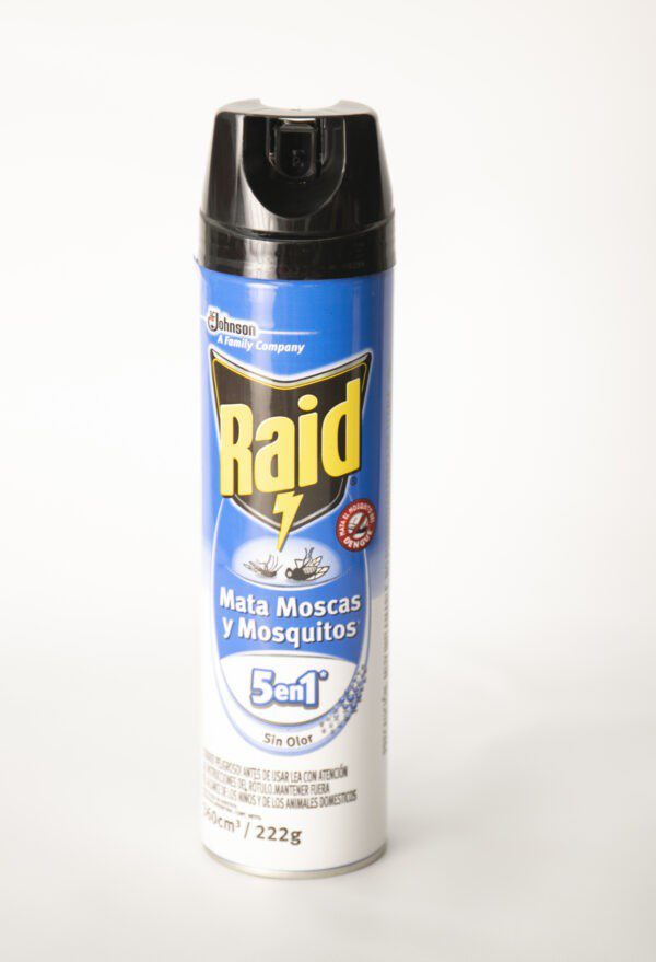 Raid Mata Moscas Y Mosquitos 5 En 1 Sin Olor X 360 Cm