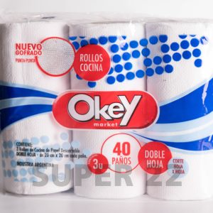 Rollos De Cocina Okey 3 X 40 Paños