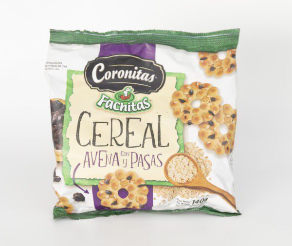 Galletitas Fachitas Coronitas Cereal Avena Y Pasas X 140 Gr