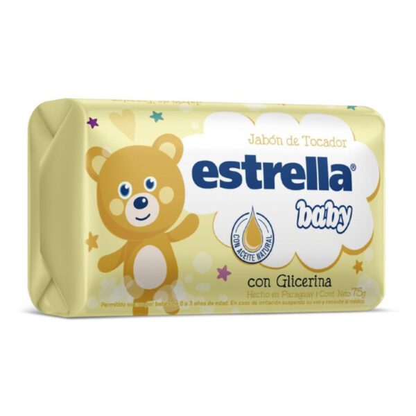 Jabón De Tocador Estrella Baby Con Glicerina X 75 Gr