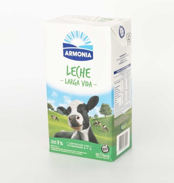 Leche Larga Vida Descremada Armonia 1% X1L Tetra
