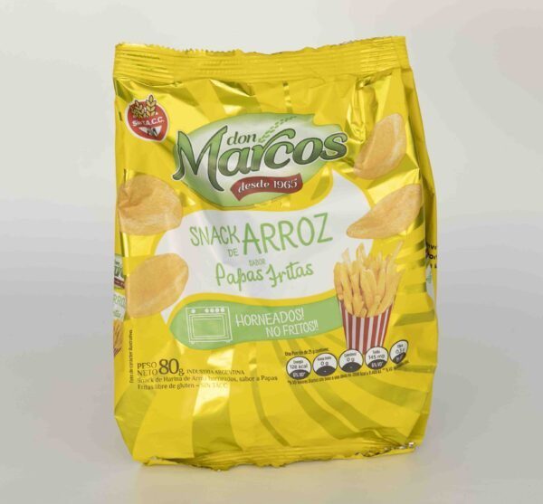 Snack De Arroz Don Marcos Sabor Papas Fritas X 80 G