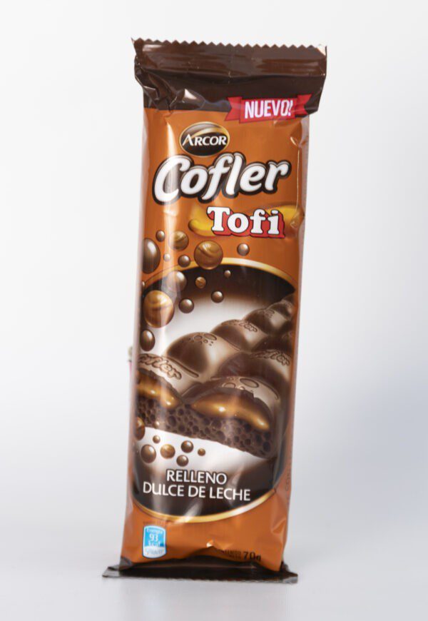 Chocolate Cofler Tofi Relleno Dulce De Leche X 70 G