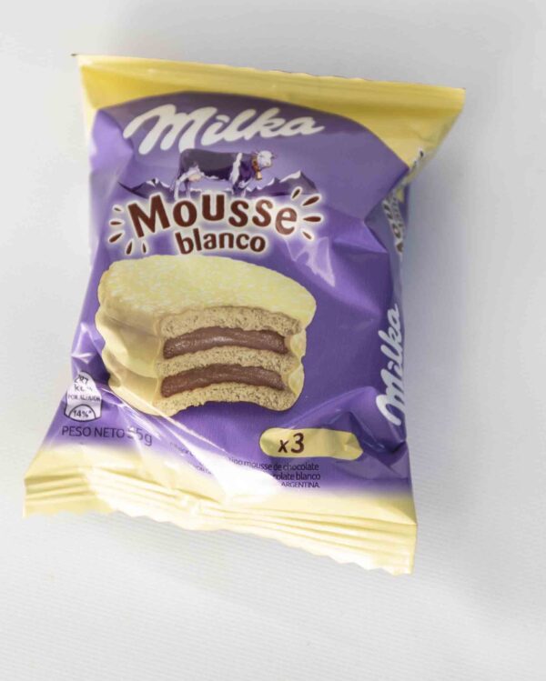 Alfajor Milka Mousse Blanco X 3 X 55G.