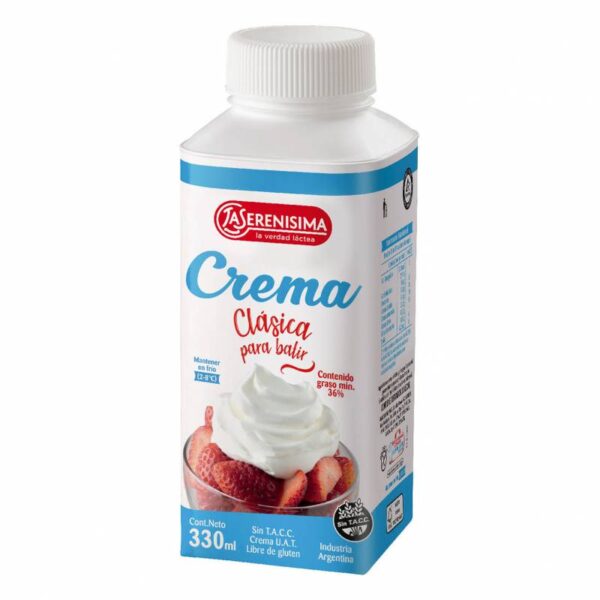 Crema De Leche Clásica La Serenísima X 330 Ml