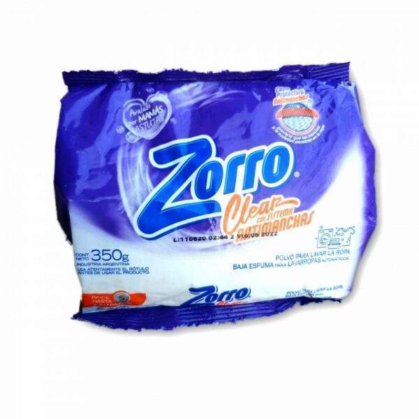 Jabon En Polvo Zorro Clear Matic X 350 Grs