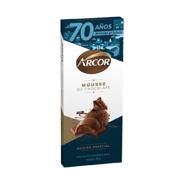 Barra De Mousse De Chocolate Arcor 105 Gr