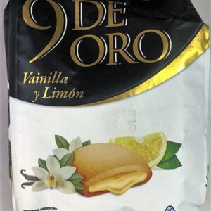 9 De Oro Sabor Vainilla Rellenas De Limon X 120 Gr
