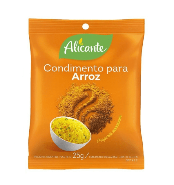 Condimento Para Arroz Alicante X 25 Gr Sin T.A.C.C