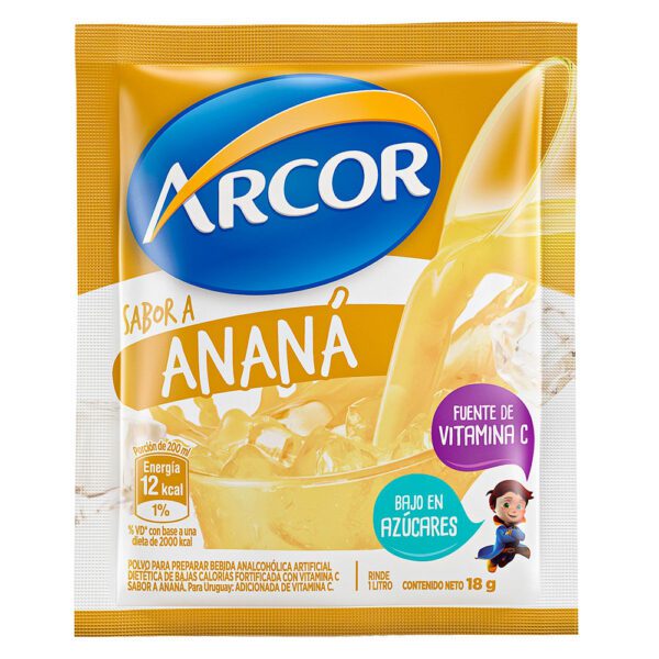 Jugo Arcor En Polvo Sabor Ananá X 18 Gr