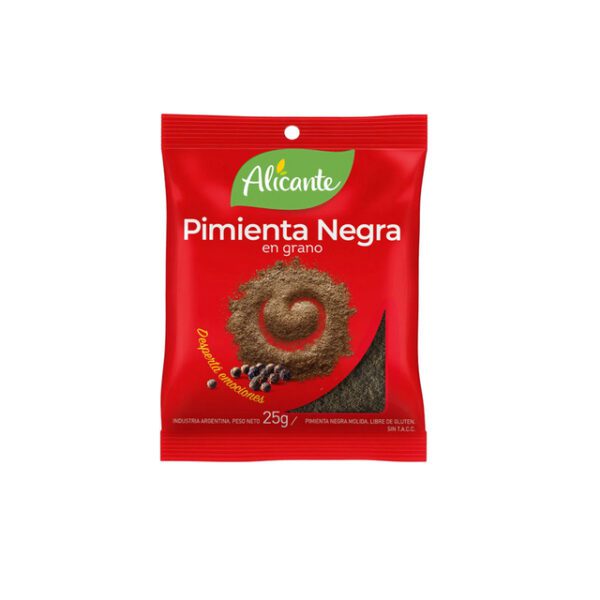 Pimienta Negra En Grano Alicante X 25 Gr Sin T.A.C.C