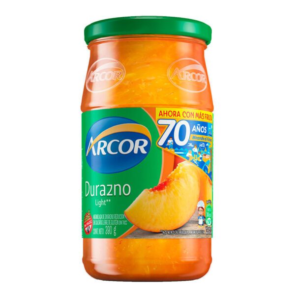 Mermelada Sabor Durazno Light Arcor X390Gr Sin T.A.C.C