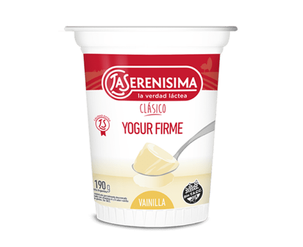 Yogur Clasico Firme La Serenisima Sabor Vainilla X 190 Gr