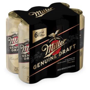Cerveza Miller En Lata Pack X 6 X 710 Ml