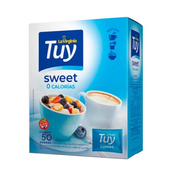 Edulcorante Tuy Sweet X 50 Sobres Sin T.A.C.C