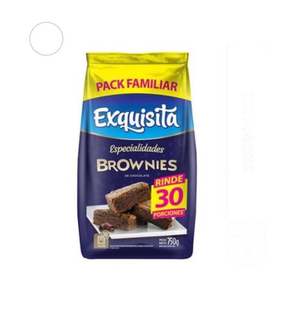 Brownies Exquisita Sabor Chocolate X 750 Gr