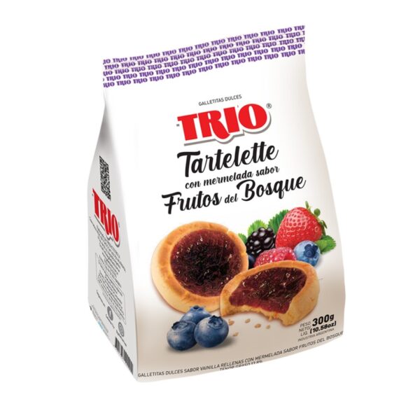 Galletitas Trio Tartelette Sabor Frutos Rojos X 300 Gr